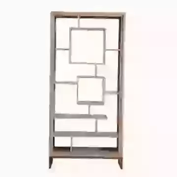 Industrial Style Mango Wood and Metal Legs Display Cabinet